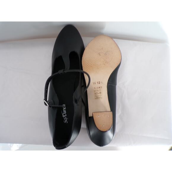 Dance Jazz Musical Shoes So Danca CH40 Black Adult Character T-Strap - Picture 2 of 7